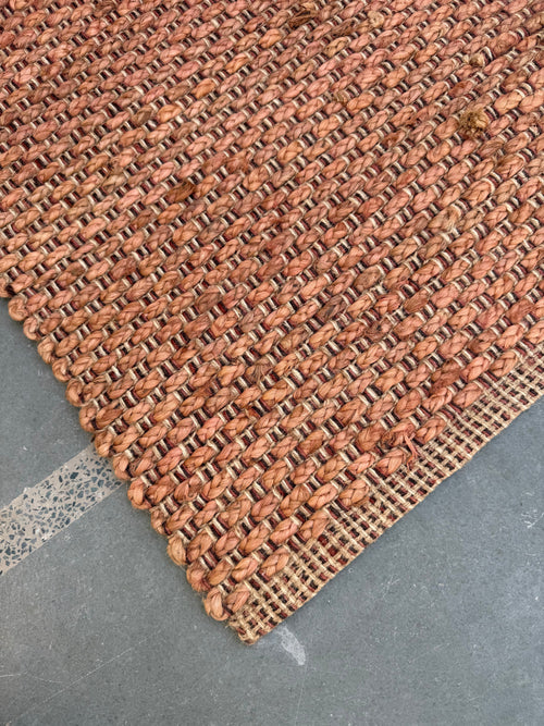 Handmade Chunky Braided Jute Rug- Natural Woven Textured Area Rug 80X160cm