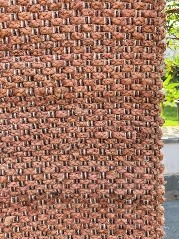 Handmade Chunky Braided Jute Rug- Natural Woven Textured Area Rug 80X160cm