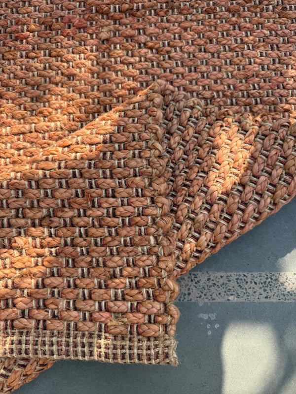Handmade Chunky Braided Jute Rug- Natural Woven Textured Area Rug 80X160cm