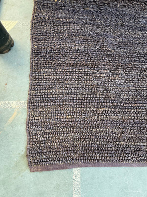 Solid Purple Shuttle Loop Jute Rug, Handwoven Area Carpet, Living Room Decor, Eco-Friendly