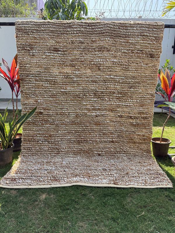 Chunky Jute Rug, Natural Textured Handmade Area Rug, Boho Decor