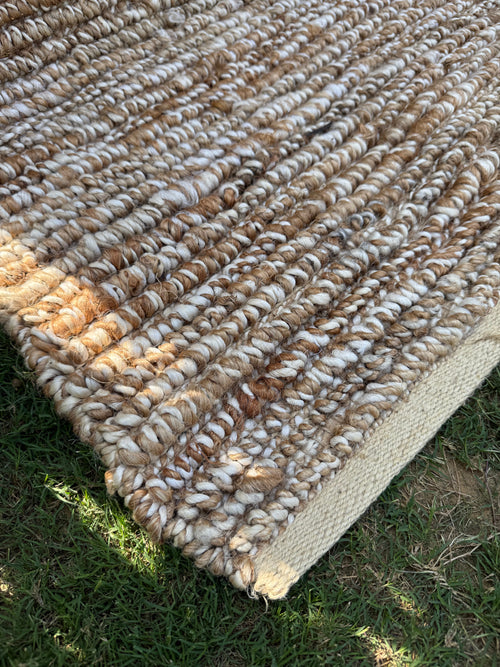 Chunky Jute Rug, Natural Textured Handmade Area Rug, Boho Decor