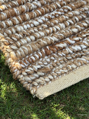 Chunky Jute Rug, Natural Textured Handmade Area Rug, Boho Decor