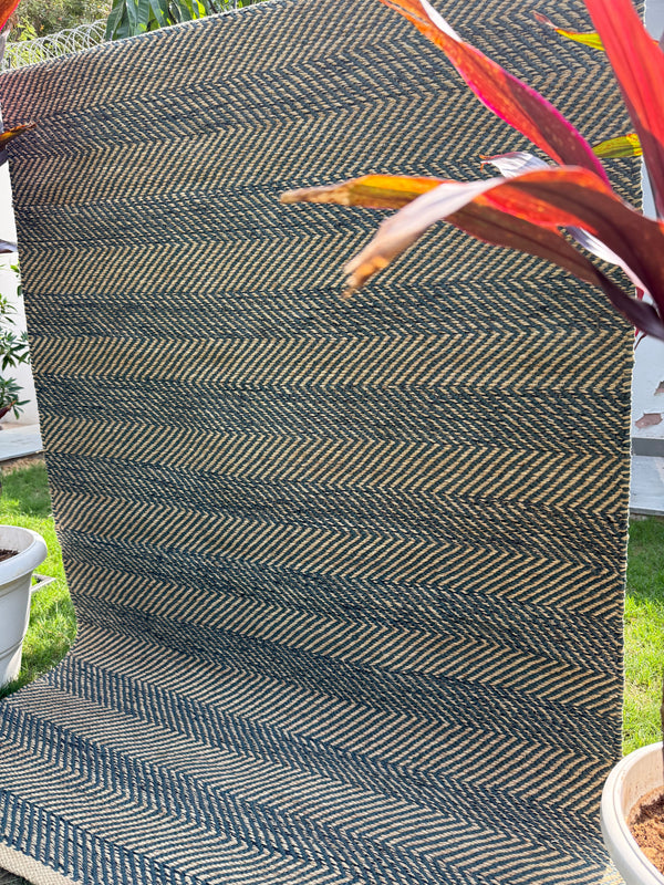 Chevron Handwoven Jute Rug, Modern Farmhouse Geometric Area Rug 4X6