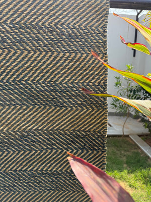 Chevron Handwoven Jute Rug, Modern Farmhouse Geometric Area Rug 4X6
