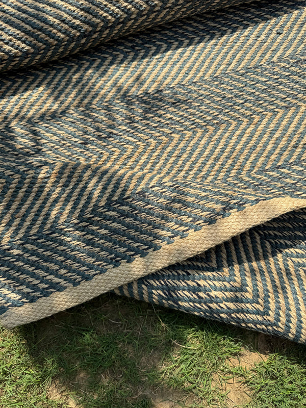 Chevron Handwoven Jute Rug, Modern Farmhouse Geometric Area Rug 4X6