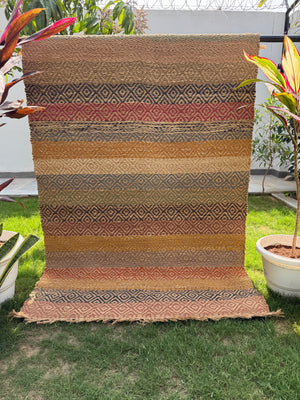 Multicolor Boho Tribal Area Rug 4X6, Farmhouse Decor