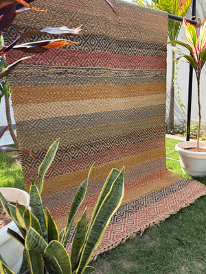 Multicolor Boho Tribal Area Rug 4X6, Farmhouse Decor
