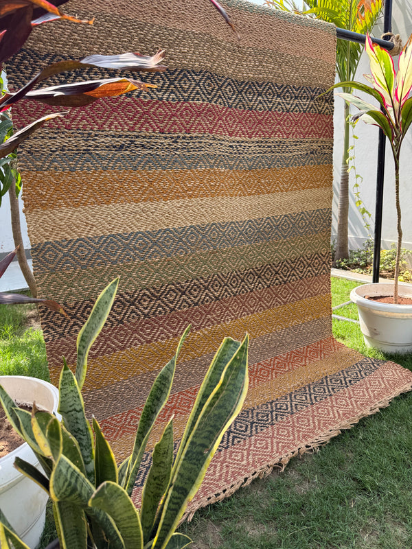 Multicolor Boho Tribal Area Rug 4X6, Farmhouse Decor