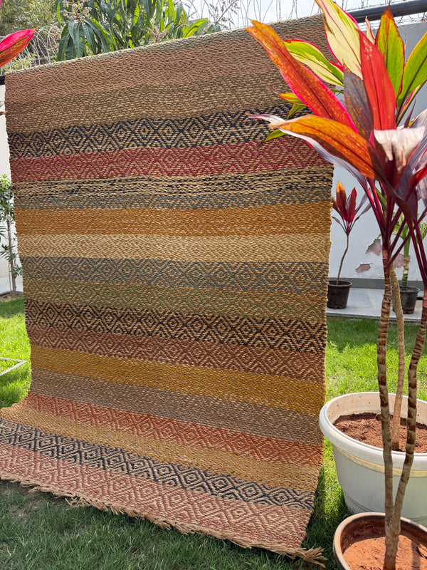 Multicolor Boho Tribal Area Rug 4X6, Farmhouse Decor