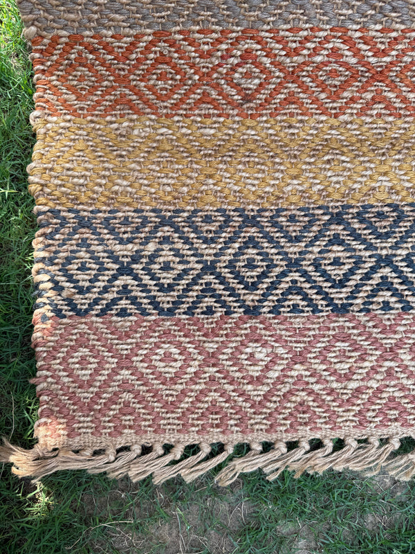 Multicolor Boho Tribal Area Rug 4X6, Farmhouse Decor