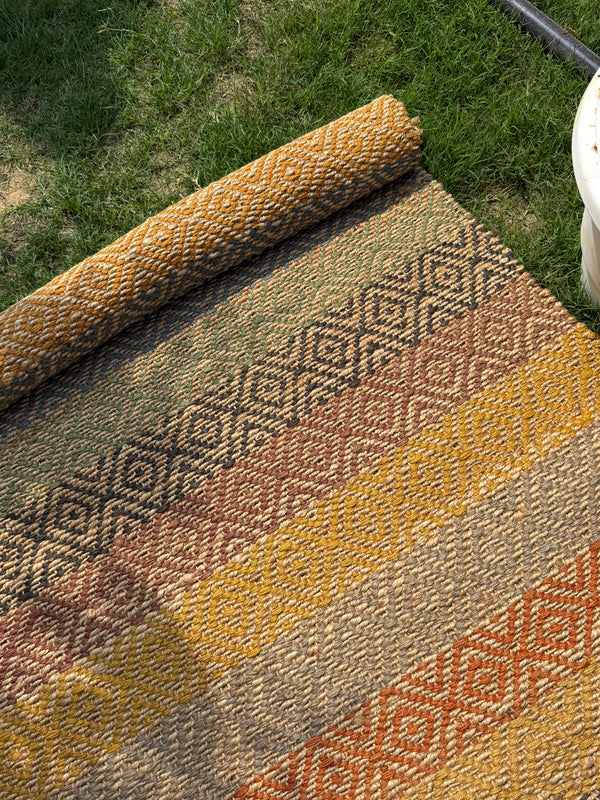 Multicolor Boho Tribal Area Rug 4X6, Farmhouse Decor
