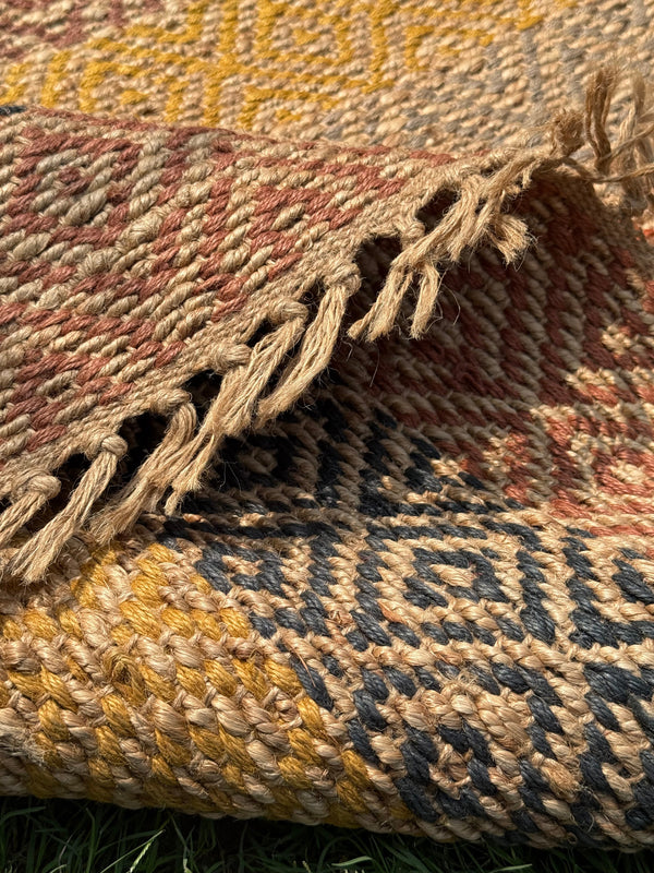 Multicolor Boho Tribal Area Rug 4X6, Farmhouse Decor