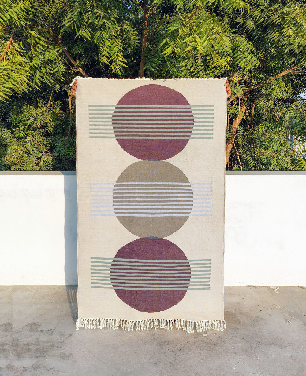 Vrit Cotton Dhurrie Area Rug