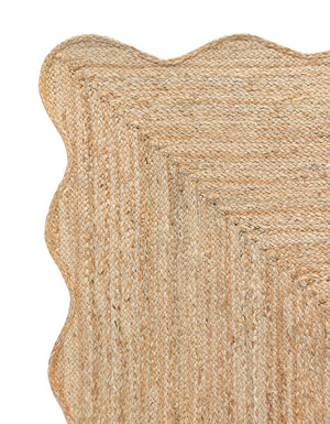 Wave Scallop Natural Jute Area Rug