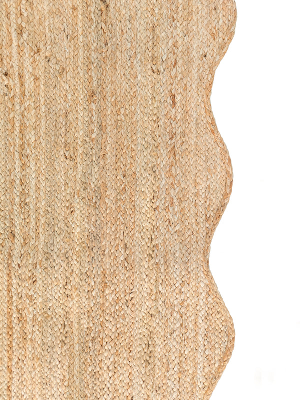 Wave Scallop Natural Jute Area Rug
