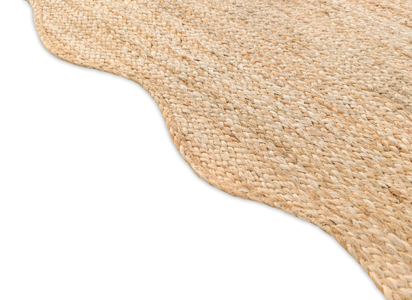 Wave Scallop Natural Jute Area Rug